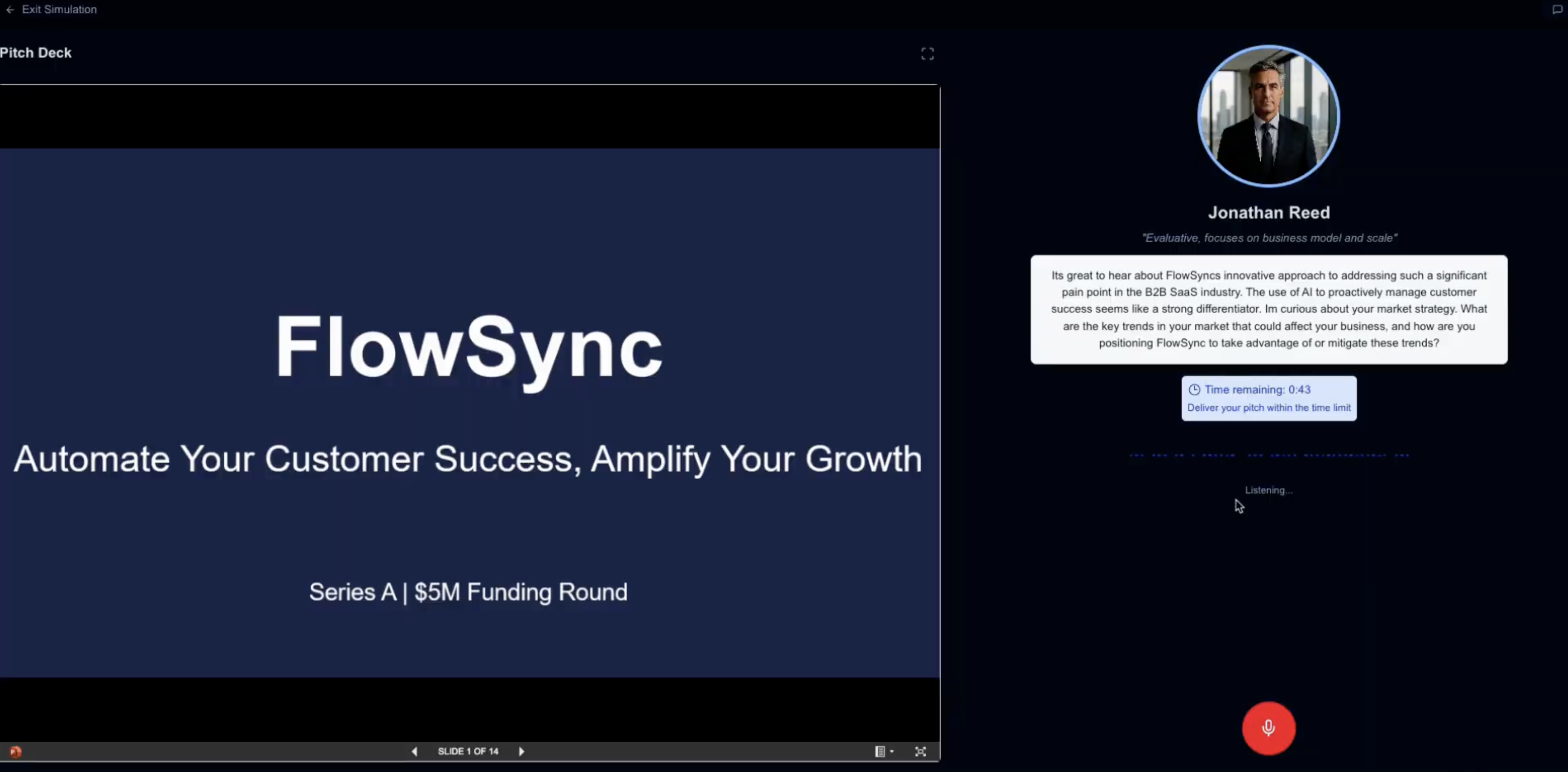 Y Combinator interview practice simulation - Kydarin platform simulating YC partner rapid-fire questions